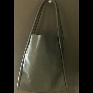 Neiman Marcus Olive/Gray PU Tote Bag